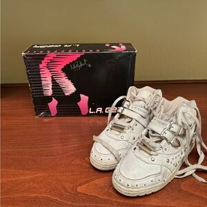 Vintage LA GEAR Michael Jackson BILLIE JEAN UNSTOPPABLE white sneakers